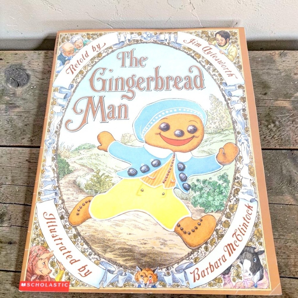 VTG 1998 Scholastic The Gingerbread Man Jim Aylesworth McClintock Paperback